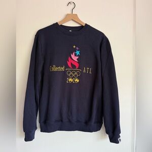 Collected ATL 2020 Olympics 1996 Homage Crewneck Sweatshirt Unisex Size M Navy